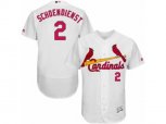 St. Louis Cardinals #2 Red Schoendienst White Flexbase Authentic Collection MLB Jersey