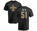 New Orleans Saints #51 Manti Te'o Black Name & Number Logo T-Shirt