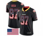 San Francisco 49ers #97 Nick Bosa Limited Black Rush USA Flag Football Jersey