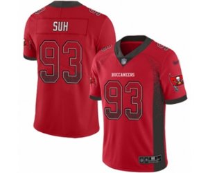 Tampa Bay Buccaneers #93 Ndamukong Suh Limited Red Rush Drift Fashion Football Jersey
