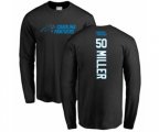 Carolina Panthers #50 Christian Miller Black Backer Long Sleeve T-Shirt