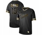 Baltimore Orioles #19 Chris Davis Authentic Black Gold Fashion Baseball Jersey