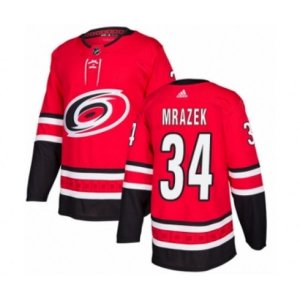 Carolina Hurricanes #34 Petr Mrazek Premier Red Home NHL Jersey
