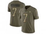 Pittsburgh Steelers #7 Ben Roethlisberger Limited Olive Camo 2017 Salute to Service NFL Jersey