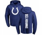 Indianapolis Colts #97 Al-Quadin Muhammad Royal Blue Backer Pullover Hoodie