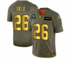 New York Jets #26 Le'Veon Bell Limited Olive Gold 2019 Salute to Service Football Jersey