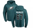 Philadelphia Eagles #67 Chance Warmack Green Name & Number Logo Pullover Hoodie