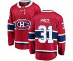 Montreal Canadiens #31 Carey Price Authentic Red Home Fanatics Branded Breakaway NHL Jersey