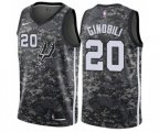 San Antonio Spurs #20 Manu Ginobili Swingman Camo Basketball Jersey - City Edition