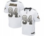New Orleans Saints #94 Cameron Jordan Elite White Road Drift Fashion Football Jersey