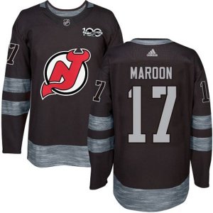 New Jersey Devils #17 Patrick Maroon Authentic Black 1917-2017 100th Anniversary NHL Jersey