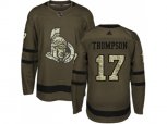 Adidas Ottawa Senators #17 Nate Thompson Green Salute to Service Stitched NHL Jerse