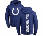 Indianapolis Colts #17 Devin Funchess Royal Blue Backer Pullover Hoodie