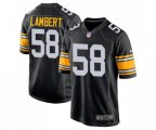Pittsburgh Steelers #58 Jack Lambert Game Black Alternate Football Jersey