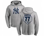 MLB Nike New York Yankees #77 Clint Frazier Gray RBI Pullover Hoodie