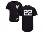 New York Yankees #22 Jacoby Ellsbury Navy Flexbase Authentic Collection MLB Jersey