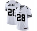 Oakland Raiders #28 Josh Jacobs White Team Logo Cool Edition Jersey