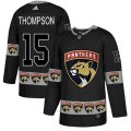 Florida Panthers #15 Paul Thompson Authentic Black Team Logo Fashion NHL Jersey