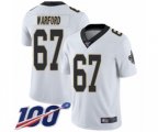 New Orleans Saints #67 Larry Warford White Vapor Untouchable Limited Player 100th Season Football Jersey