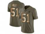 Carolina Panthers #51 Sam Mills Limited Olive Gold 2017 Salute to Service NFL Jersey