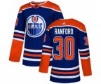 Edmonton Oilers #30 Bill Ranford Premier Royal Blue Alternate NHL Jersey