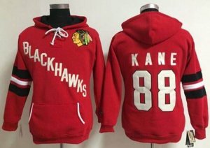 Women Chicago Blackhawks #88 Patrick Kane Red pullover hooded