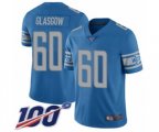 Detroit Lions #60 Graham Glasgow Blue Team Color Vapor Untouchable Limited Player 100th Season Football Jersey