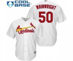 St. Louis Cardinals #50 Adam Wainwright Replica White Home Cool Base Baseball Jersey