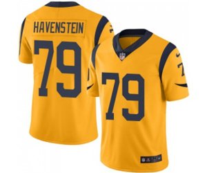 Los Angeles Rams #79 Rob Havenstein Limited Gold Rush Vapor Untouchable Football Jersey