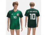 Mexico #10 G.Dos Santos Green Training Soccer Country Jersey