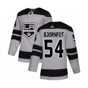 Los Angeles Kings #54 Tobias Bjornfot Authentic Gray Alternate Hockey Jersey