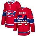 Montreal Canadiens #54 Charles Hudon Authentic Red USA Flag Fashion NHL Jersey