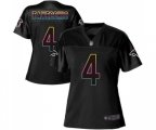 Women Atlanta Falcons #4 Giorgio Tavecchio Game Black Fashion Football Jersey