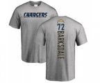 Los Angeles Chargers #72 Joe Barksdale Ash Backer T-Shirt
