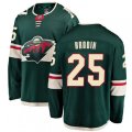 Minnesota Wild #25 Jonas Brodin Authentic Green Home Fanatics Branded Breakaway NHL Jersey