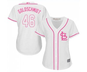 Women\'s St. Louis Cardinals #46 Paul Goldschmidt Replica White Fashion Cool Base Baseball Jersey