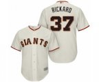 San Francisco Giants #37 Joey Rickard Replica Cream Home Cool Base Baseball Player Jersey