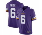 Minnesota Vikings #6 Matt Wile Purple Team Color Vapor Untouchable Limited Player Football Jersey
