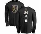 Vegas Golden Knights #24 Jaycob Megna Black Backer Long Sleeve T-Shirt