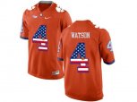 2016 US Flag Fashion Clemson Tigers DeShaun Watson #4 College Football Limited Jersey - Orang