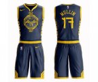 Golden State Warriors #17 Chris Mullin Authentic Navy Blue Basketball Suit Jersey - City Edition