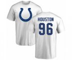 Indianapolis Colts #99 Justin Houston White Name & Number Logo T-Shirt