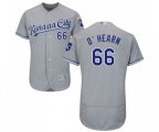 Kansas City Royals #66 Ryan O'Hearn Grey Road Flex Base Authentic Collection Baseball Jersey
