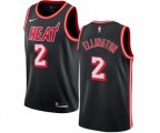 Miami Heat #2 Wayne Ellington Authentic Black Black Fashion Hardwood Classics Basketball Jersey