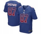 New York Giants #87 Sterling Shepard Elite Royal Blue Home Drift Fashion Football Jersey
