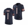 Chicago Bears 2022 #1 Justin Fields Navy With 1-star C Patch Vapor Untouchable Limited Stitched Jersey