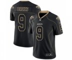 New Orleans Saints #9 Drew Brees Limited Lights Out Black Rush Football Jersey