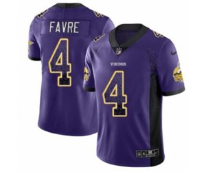 Minnesota Vikings #4 Brett Favre Limited Purple Rush Drift Fashion NFL Jersey