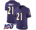 Baltimore Ravens #21 Mark Ingram II Purple Team Color Vapor Untouchable Limited Player 100th Season Football Jersey