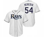 Tampa Bay Rays #54 Guillermo Heredia Replica White Home Cool Base Baseball Jersey